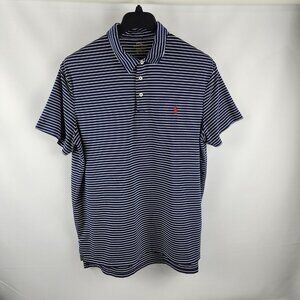 Polo Ralph Lauren Shirt Mens XL Blue White Striped S/S Performance Polo